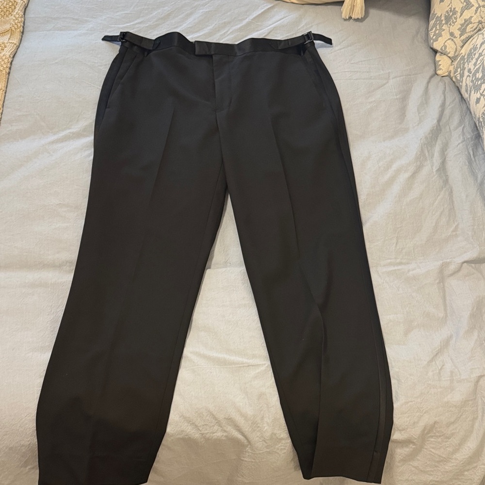Men's Black Tuxedo Dress Pants